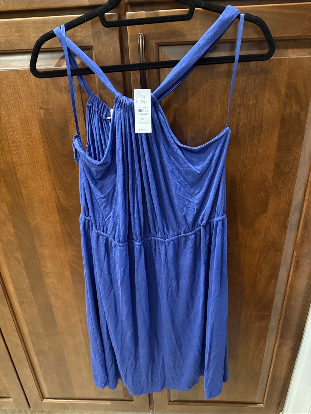 LOFT Cobalt Blue Sleeveless Gathered Sundress - NWT